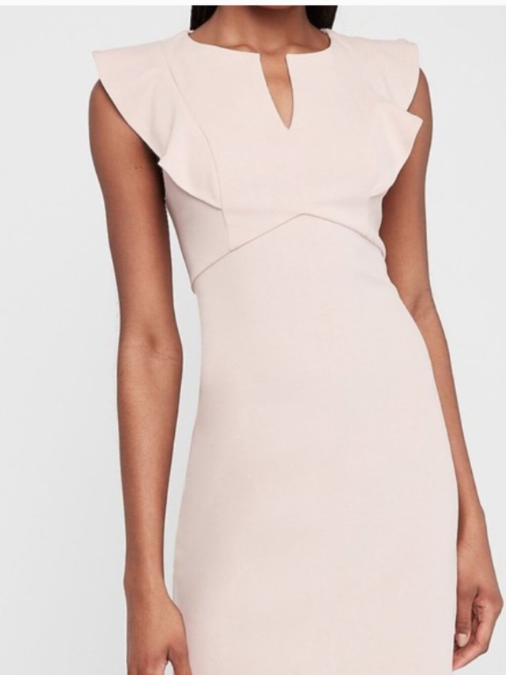 Express Ruffle Sleeve Sheath Dress Size SMALL